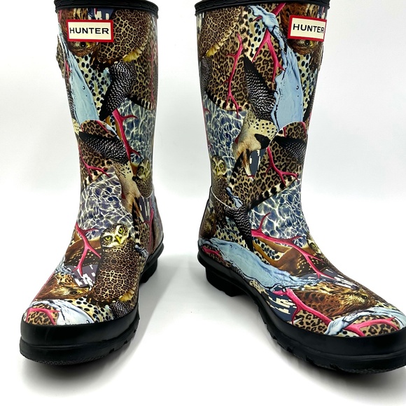 Hunter Multicolor Animal Print Winter & Rain Boots - Picture 10 of 16